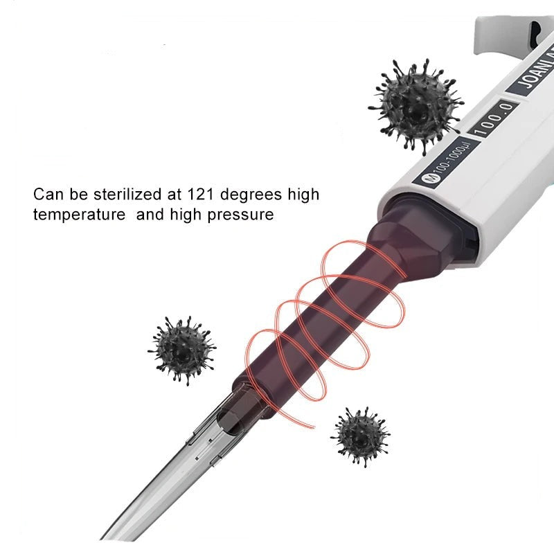 Micropipette Laboratory Automatic Pipette Digital Adjustable Plastic Pipette Chemistry Lab Equipment with Pipette Tips