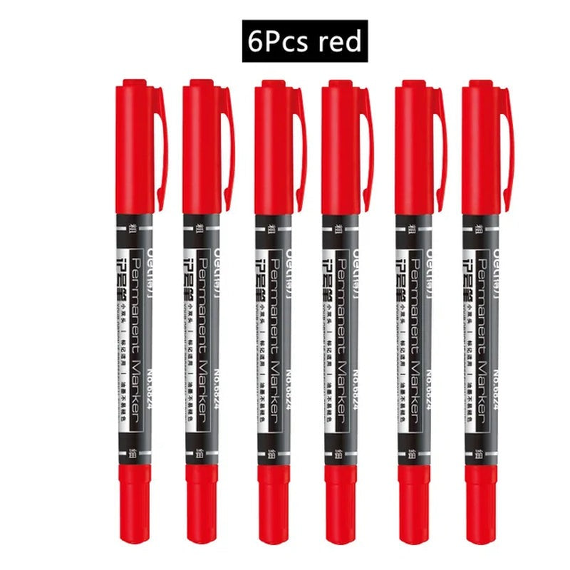 Twin Tip Permanent Marker Pen Set Fine Point Waterproof Ink