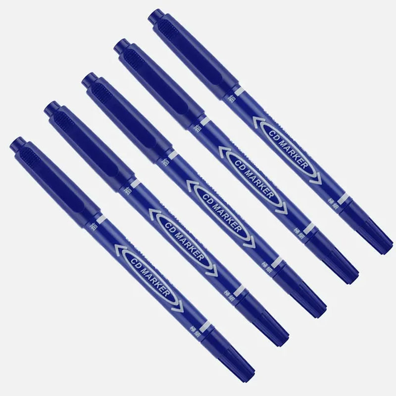 Twin Tip Permanent Marker Black/Blue/Red Oil Marker Pen