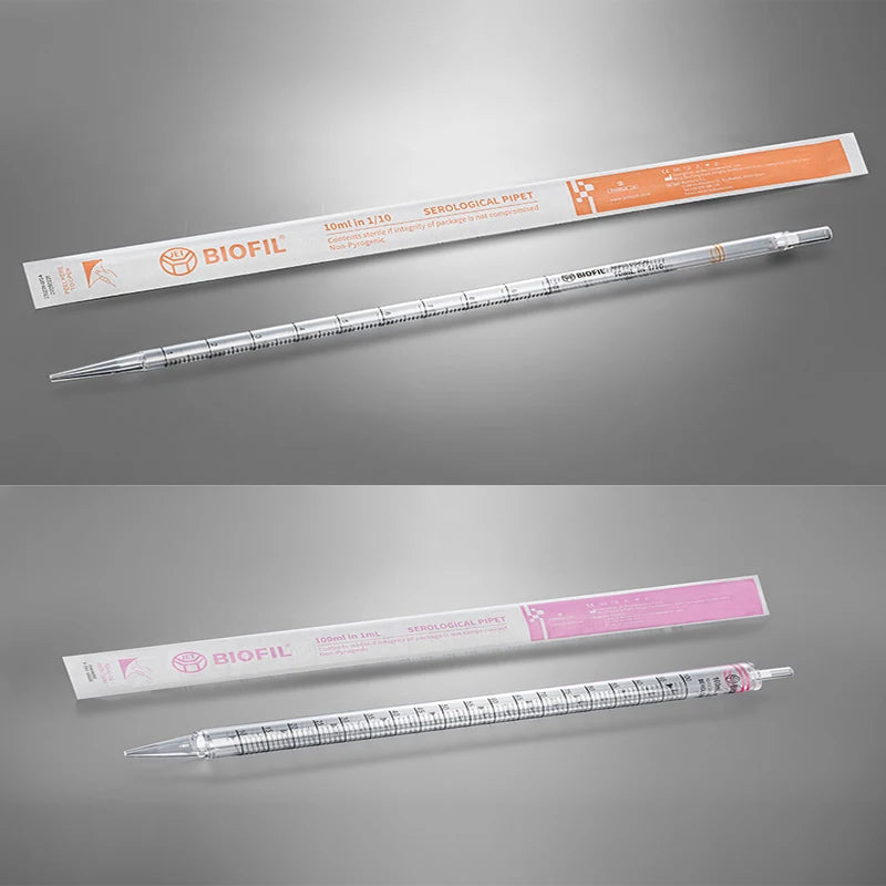 1Ml 2Ml 5Ml 10Ml 25Ml 50Ml Disposable Serological Pipette Sterile Individual Sterilized Plastic Pipettor Graduated Pipettes