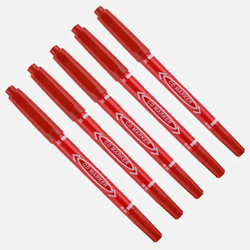 Twin Tip Permanent Marker Black/Blue/Red Oil Marker Pen