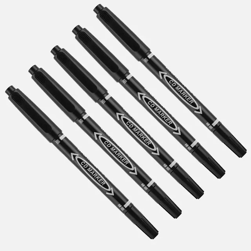 Twin Tip Permanent Marker Black/Blue/Red Oil Marker Pen