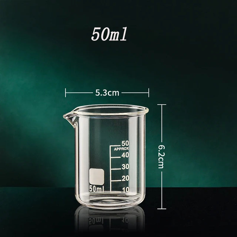 Large Capacity High Borosilicate Glass Measuring Cup Transparent Graduated Cup Heat-Resistant Multifunctional Beaker