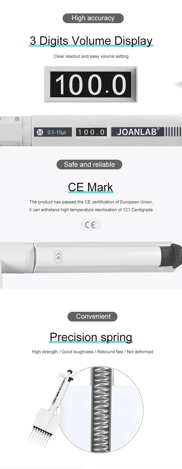 Multichannel Pipette Lab Equipment Manual Digital Adjustable Micropipette 8 Channels Pipette 12 Channels