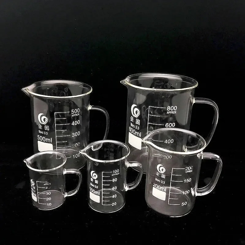 Borosilicate Glass Beaker with Handle 50ML - 2L