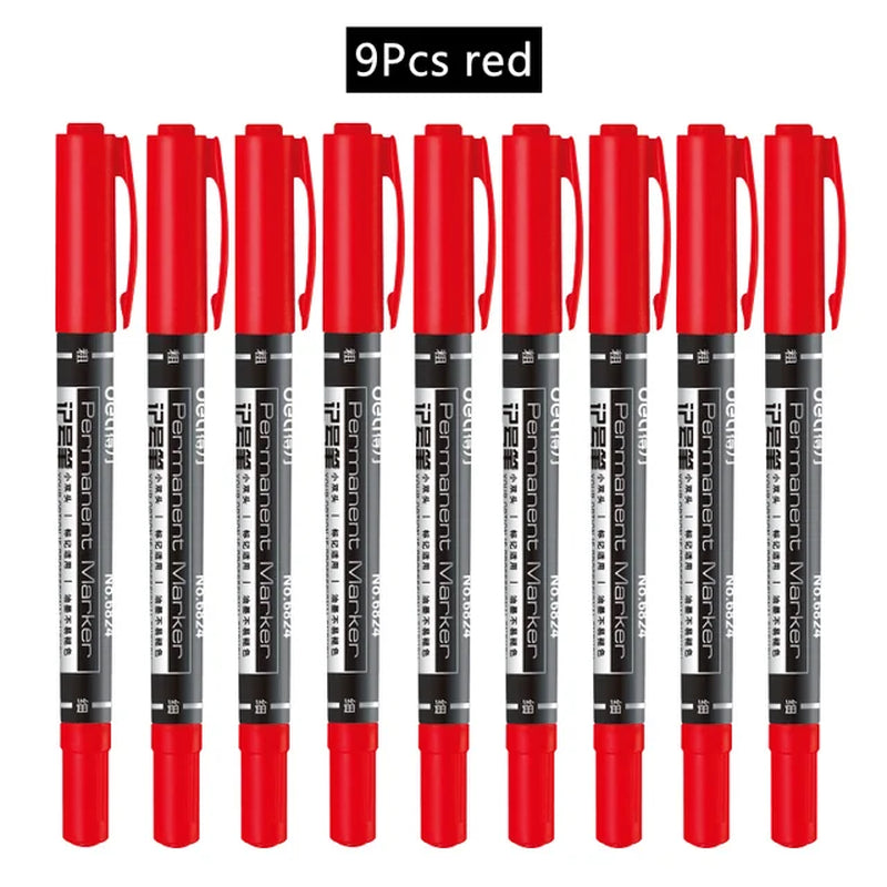 Twin Tip Permanent Marker Pen Set Fine Point Waterproof Ink 