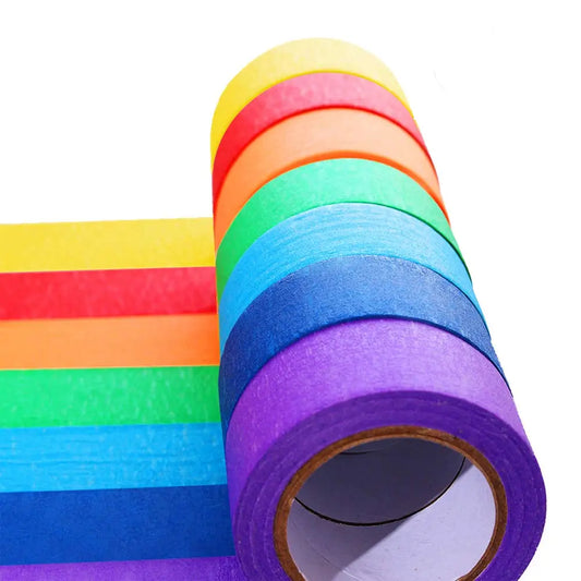 1Roll Colored Masking Tape Rolls Craft Paper Tape - Teacher Tape for Art Lab Labeling Classroom Decorations & Teaching Supplies