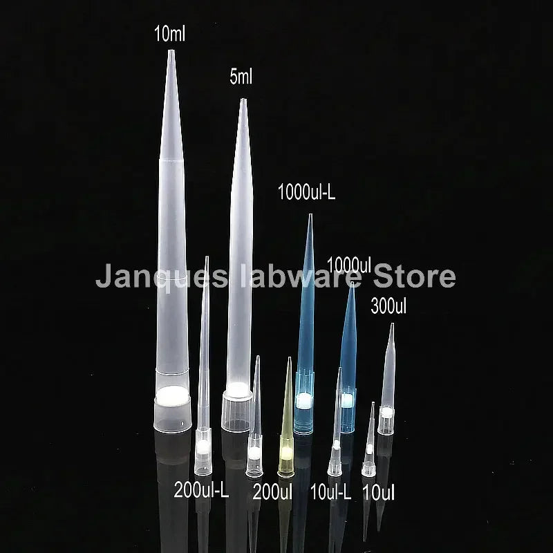 50Pcs to 1000Pcs Lab 10Ul 20Ul 50Ul 100Ul 200Ul 300Ul 1000Ul 5Ml 10Ml Pipettor Tip with Filter Element, PP Pipette Nozzle