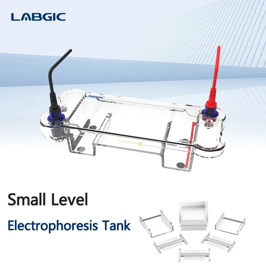 Mini/Mid-Size Horizontal Electrophoresis Tank for Rapid Agarose Gel Separation Electrophoresis of DNA and RNA Samples