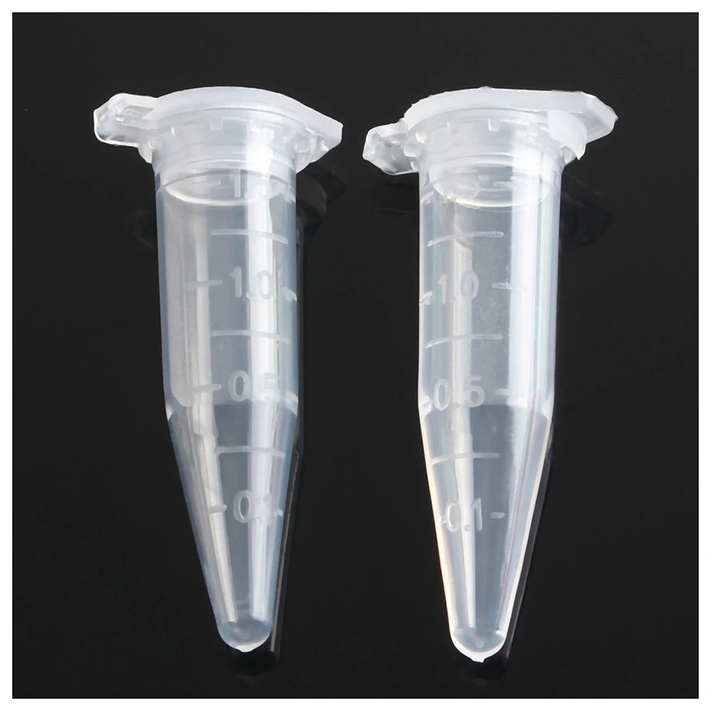 100PCS 1.5Ml Lab Mini Plastic Test Tube Centrifuge Vial Snap Cap 42X11Mm Clear