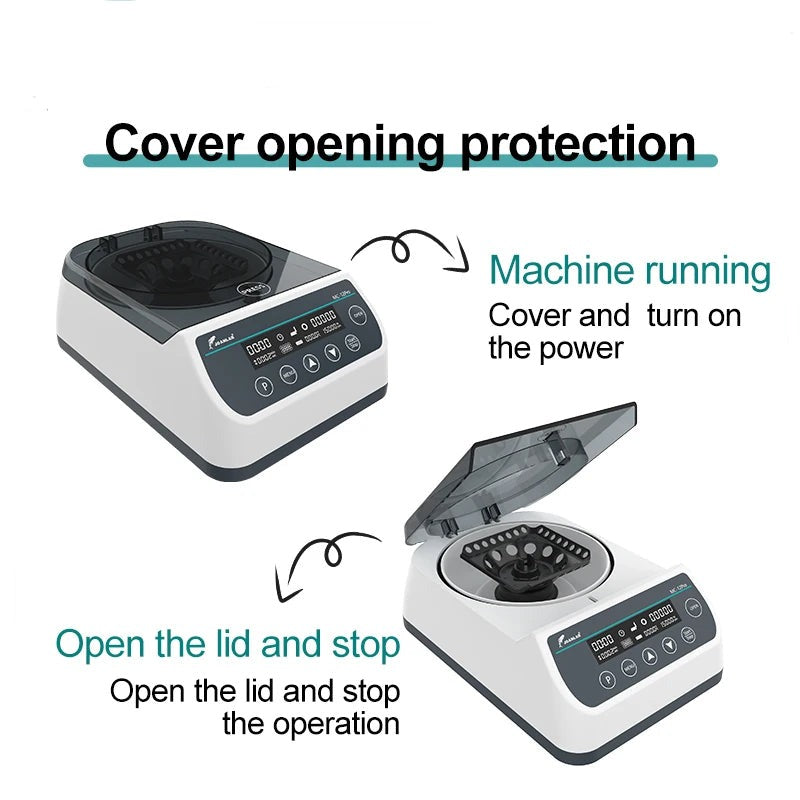 Pcr Centrifuge Machine Digital High-Speed Plasma Centrifuge Lab Microcentrifuge 4000Rpm 12000Rpm 0.2 - 2Ml Centrifuge Tube