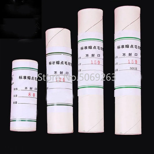 500Pcs/Box Lab Glass Melting Point Capillary Pipette Microcapillary Tube with Seal or No Seal End