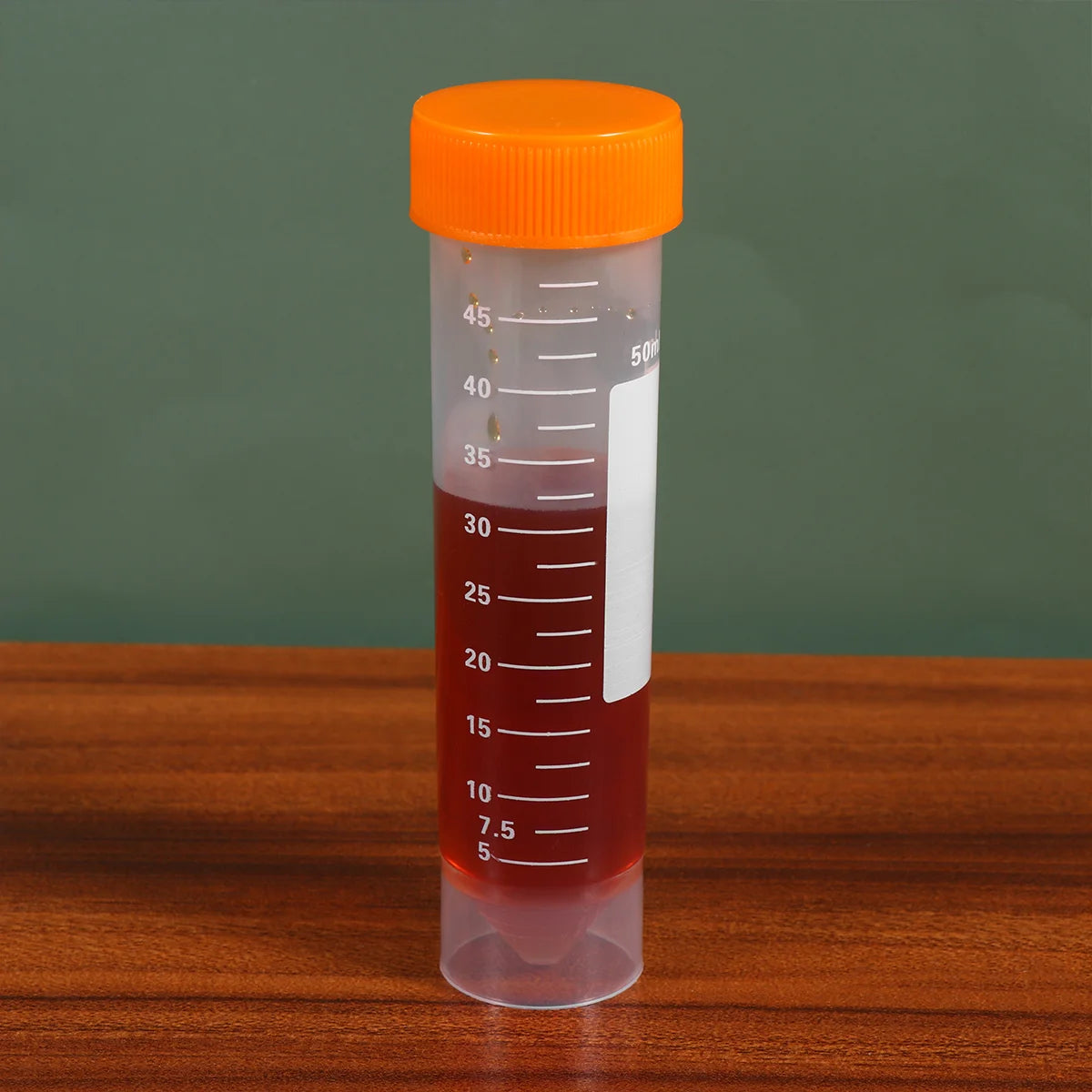 50 Pcs Plastic Conical Tube 50Ml Falcon Tubes Test Cryovials Flat Bottom Centrifuge Screw Cap