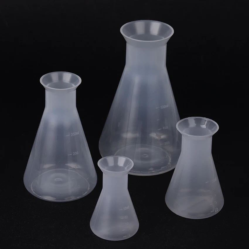 50/100/250/500Ml Plastic Erlenmeyer Flask Narrow Neck Conical Triangle Flask Chemistry Laboratory Analysis Instrument
