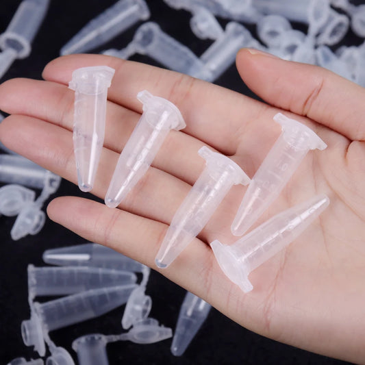 50Pcs/Lot 1.5ML Transparent Micro Plastic Centrifuge Tube Test Tube Snap Lid Laboratory Supplies Laboratory Container