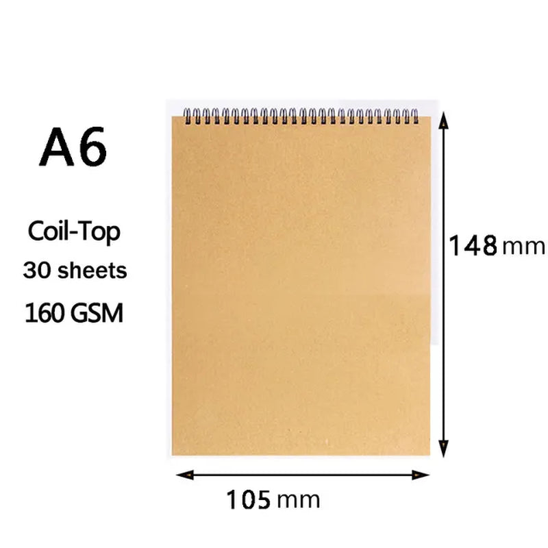 Professional Sketchbook Thick Paper Spiral Notebook Art School Supplies Pencil Drawing Notepad 