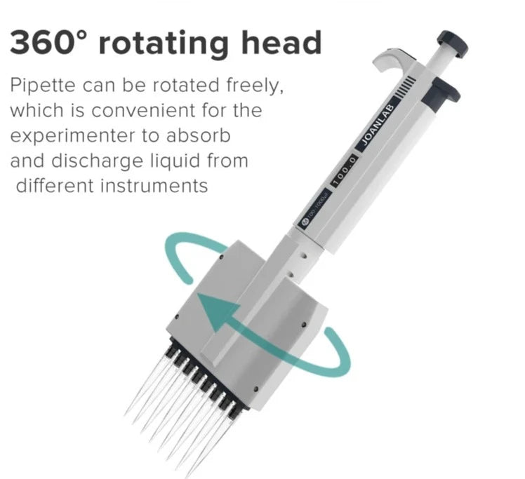 Multichannel Pipette Lab Equipment Manual Digital Adjustable Micropipette 8 Channels Pipette 12 Channels
