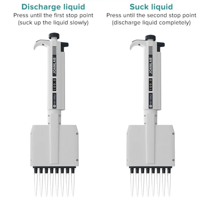 Multichannel Pipette Lab Equipment Manual Digital Adjustable Micropipette 8 Channels Pipette 12 Channels