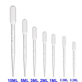 100PCS 0.2 /0.5 /1 /2 /3 /5 /10Ml Laboratory Pipette Plastic Disposable Graduated Container Liquid Dropper Equipment Straw