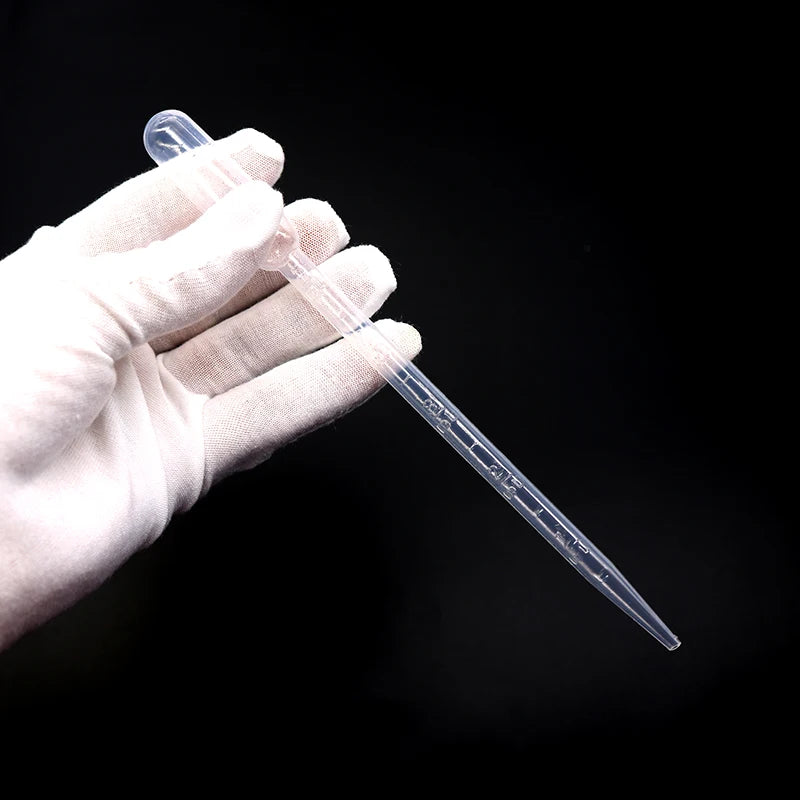 100PCS 0.2 /0.5 /1 /2 /3 /5 /10Ml Laboratory Pipette Plastic Disposable Graduated Container Liquid Dropper Equipment Straw