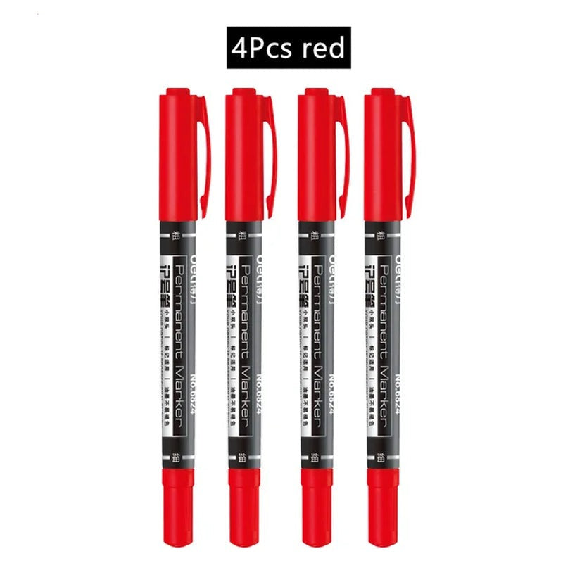 Twin Tip Permanent Marker Pen Set Fine Point Waterproof Ink 