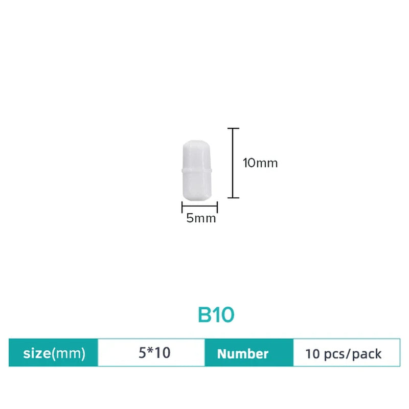 Magnetic Stirrer Bar Size 15Mm 20Mm 25Mm 28Mm 30Mm 35Mm 40Mm PTFE Magnetic Stirrer Mixer Stir Bars 10 Pcs Lab Supplies