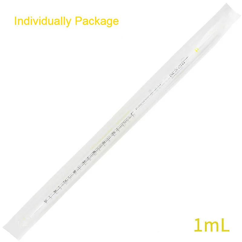 Serological Pipets Sterilized Plastic Scale Transfer Straw Serum Dropper 1/2/5/10/25/50/100Ml Non-Pyrogenic Individually Package