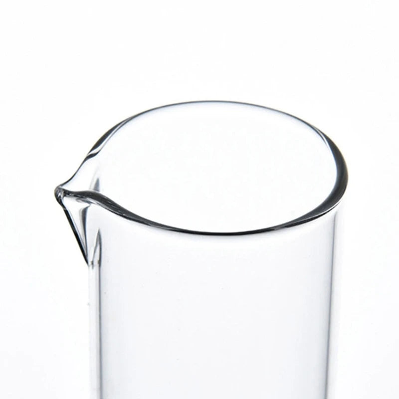 F2TE Thick Glass Graduated Measuring Cylinder 100 Ml Single Metric Scale Chemistry Lab Spout Measure